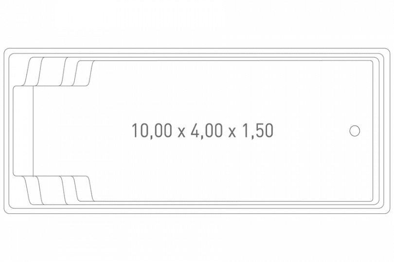 Keramikpool FUN 100 2D-Ansicht