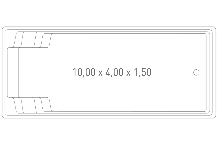 Keramikpool FUN 100 2D-Ansicht