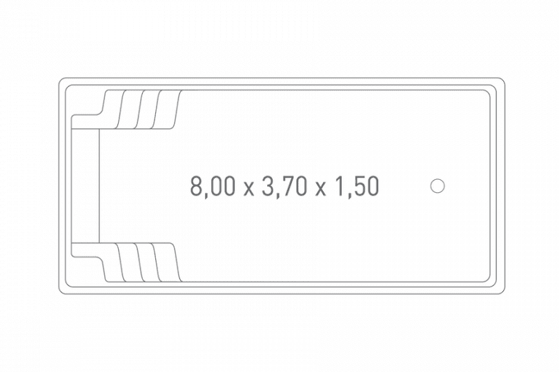 Keramikpool FUN 80 2D-Ansicht
