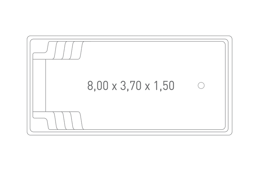 Keramikpool FUN 80 2D-Ansicht